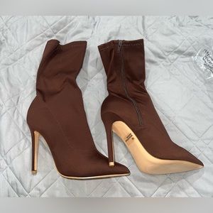 Fashion Nova Chocolate Sock Booties